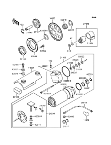 ZR750 Starter motor / starter clutch