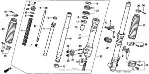 XR250R Передняя вилка