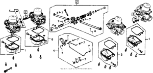 GL1100I Carb. component parts 2