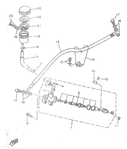 TZR50 Задний торм цилиндр