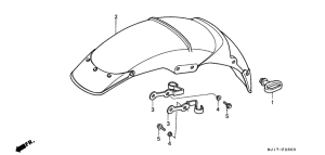 CBX750P2 Переднее крыло