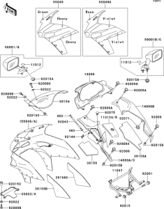 ZX500 Cowling(1 / 2)(zx500-d1)
