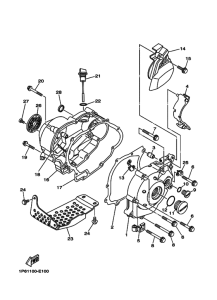 TTR50E Crankcase cover ass`y  (v