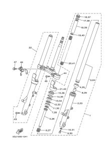 XP500 Передняя вилка