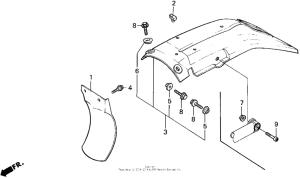 XR250R Задний бампер