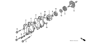 CR500R Водяная помпа