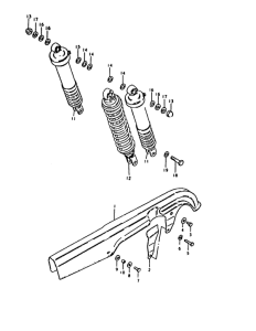GS1000 Chain case - rear shock absorber