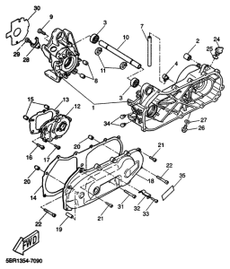 YQ50 Картер двигателя