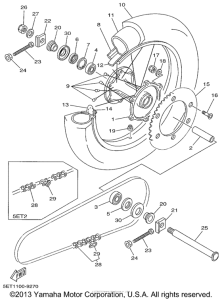 YZ125L1 Переднее колесо
