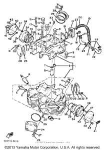 XS650SJ Головка цилиндров