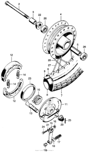 CL100 Переднее колесо