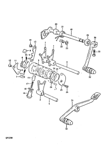 GP125 Переключение передач