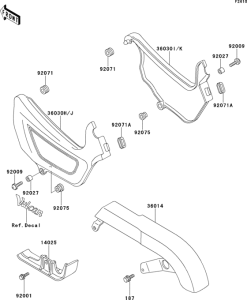 EN500 Side covers / chain cover(en500-a6)