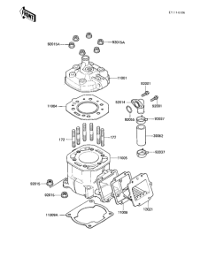  Cylinder head / cylinder / reed valve