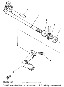 WR500ZE Вал переключения