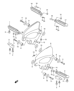 GSX750 Подножки