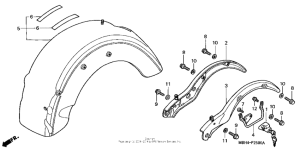 VT1100C3 Задний бампер