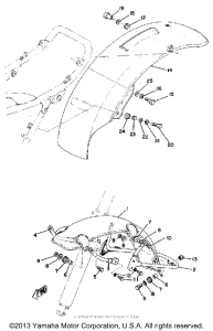 RT1B Front fender - rear fender
