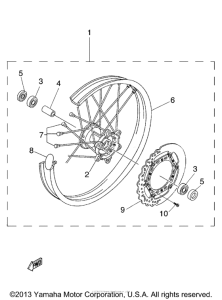 YZ250W1 Front wheel kit