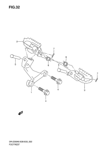 DR-Z250 Подножки