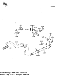 KX125 Переключатель передач