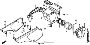 XR80R Air cleaner + side covers