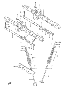GSX600 Распределительный вал  /  клапана