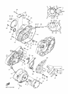 XVS950A Crankcase cover ass`y  (v