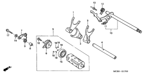 XL650V Вилка переключения передач