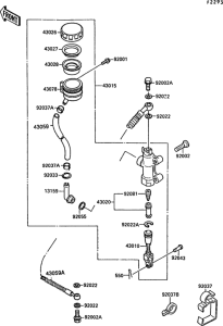 EX250 Задний торм цилиндр