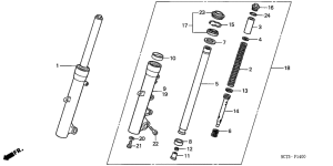 FJS600 Вилка передней оси