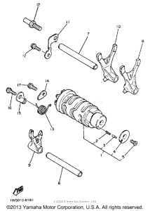 FZR400W Shift cam-fork