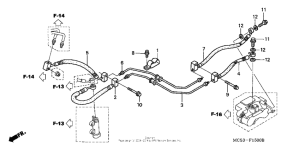 ST1300 Тормозные шланги задние