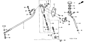 XR250R Задний тормозной цилиндр