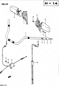 GV1400 Handlebar - control cable