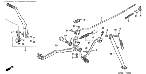 XR200R Pedal / kick starter arm