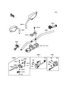KLX250 ハンドルバー