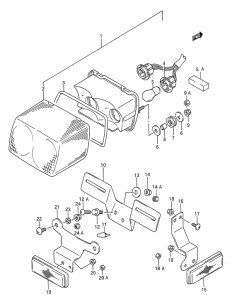 GS500 Задний комбинированный сигнал