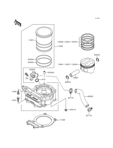 KL250 Цилиндр и поршни