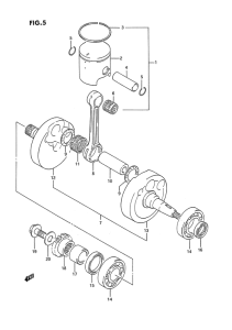RM125 Вал коленчатый