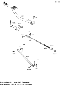 KZ1000 Педаль тормоза