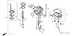 XR80R Carburetor assy