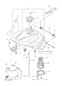 YZF-R6 Топливный бак