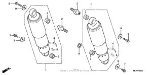 VTX1300T Задние амортизаторы