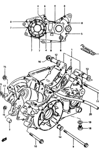 RM500 Картер двигателя