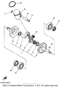 YZ80W (Motocross) Crankshaft-piston