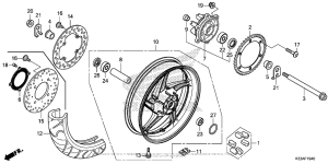 CB300F Переднее колесо