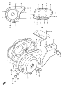 VS800 Crankcase cover ass`y  (v