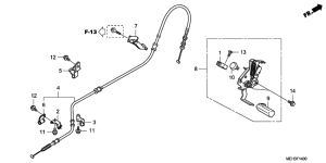 NSA700 Parking brake rod knob