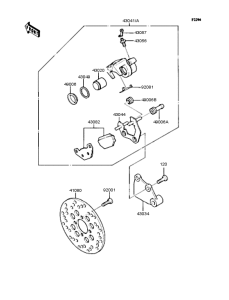 KMX50 Задний тормоз